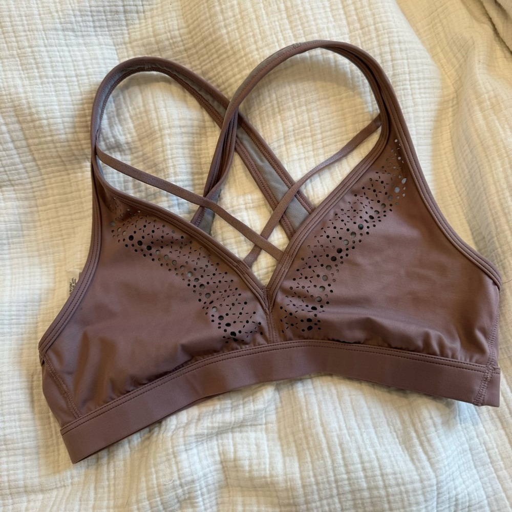 4/$30 Victoria’s Secret sports bra athletic size S small Lavender cross front